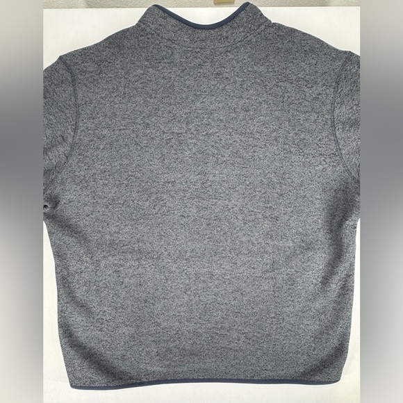 Eddie Bauer Men's Heathered Blue Fleece Pullover Sweater XL - Picture 5 of 13